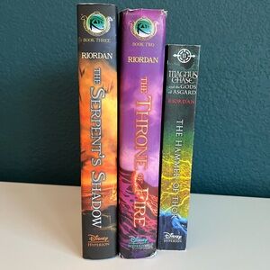3x Books Rick Riordan Kane Chronicles and Magnus Chase and the Gods of Asgard